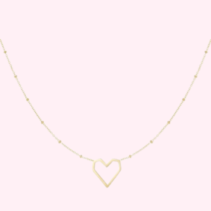 Golden Open Heart Necklace