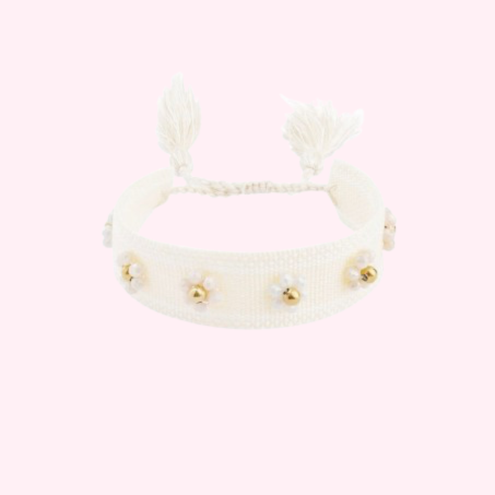 Pearl & Gold Woven Bracelet