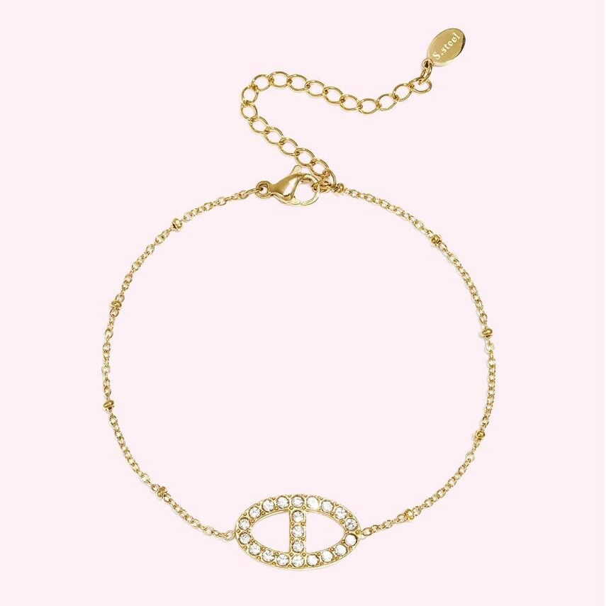 Crystal Oval Bracelet