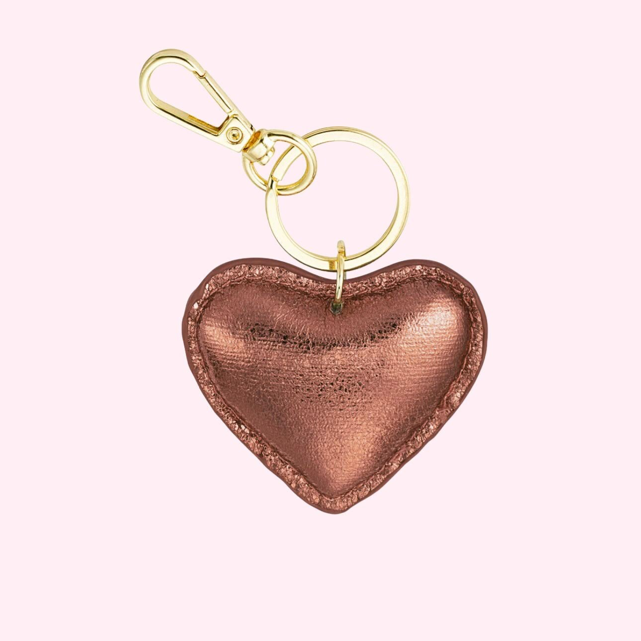 Copper Bronze Heart Keychain