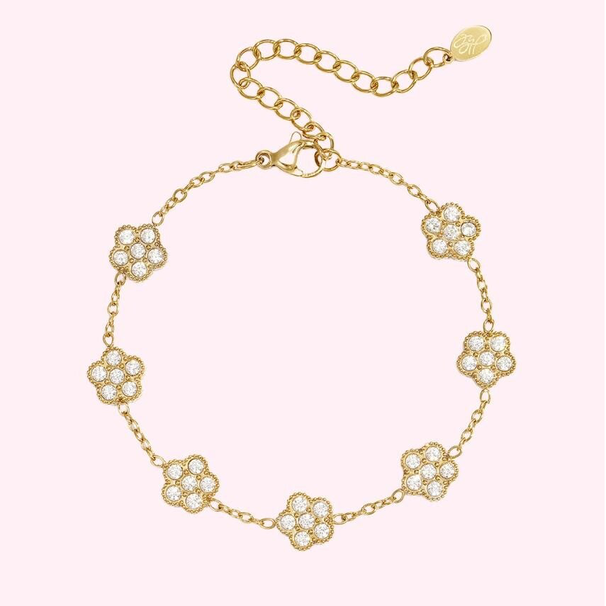 Crystal Clover Bracelet
