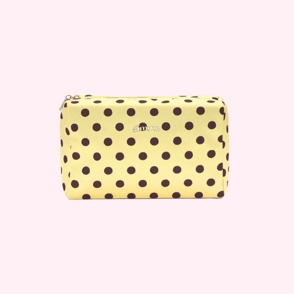 Yellow Polka Dot Make-up Bag