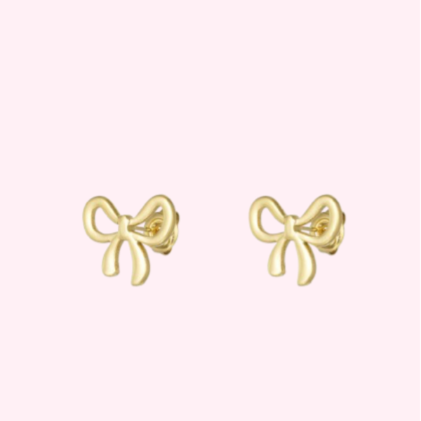 Golden Bow Studs