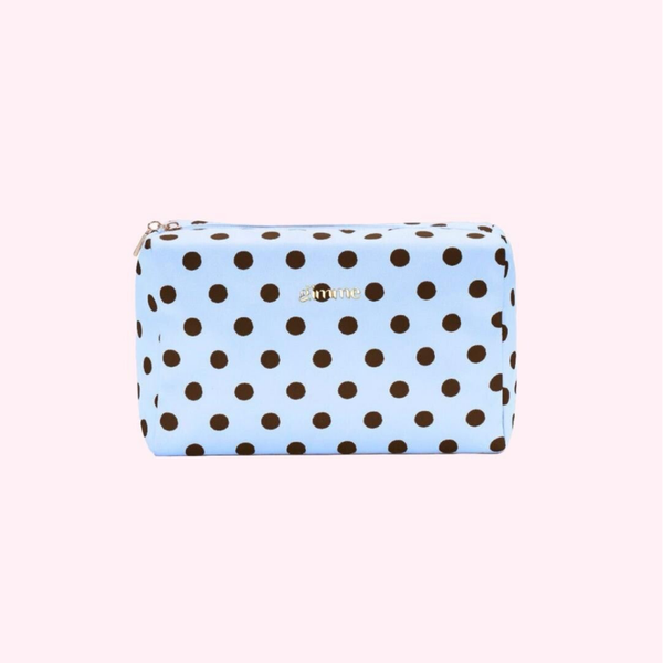Blue Polka Dot Make-up Bag