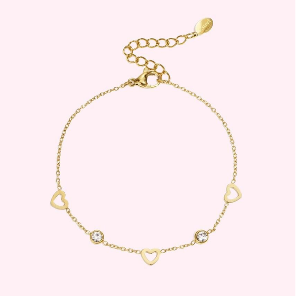 Golden Hearts Bracelet