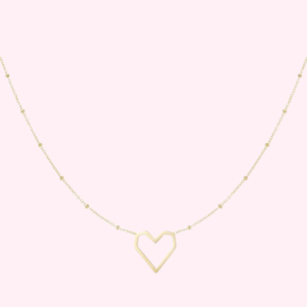 Golden Open Heart Necklace