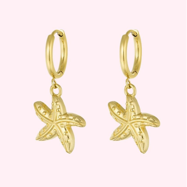Golden Starfish Earrings