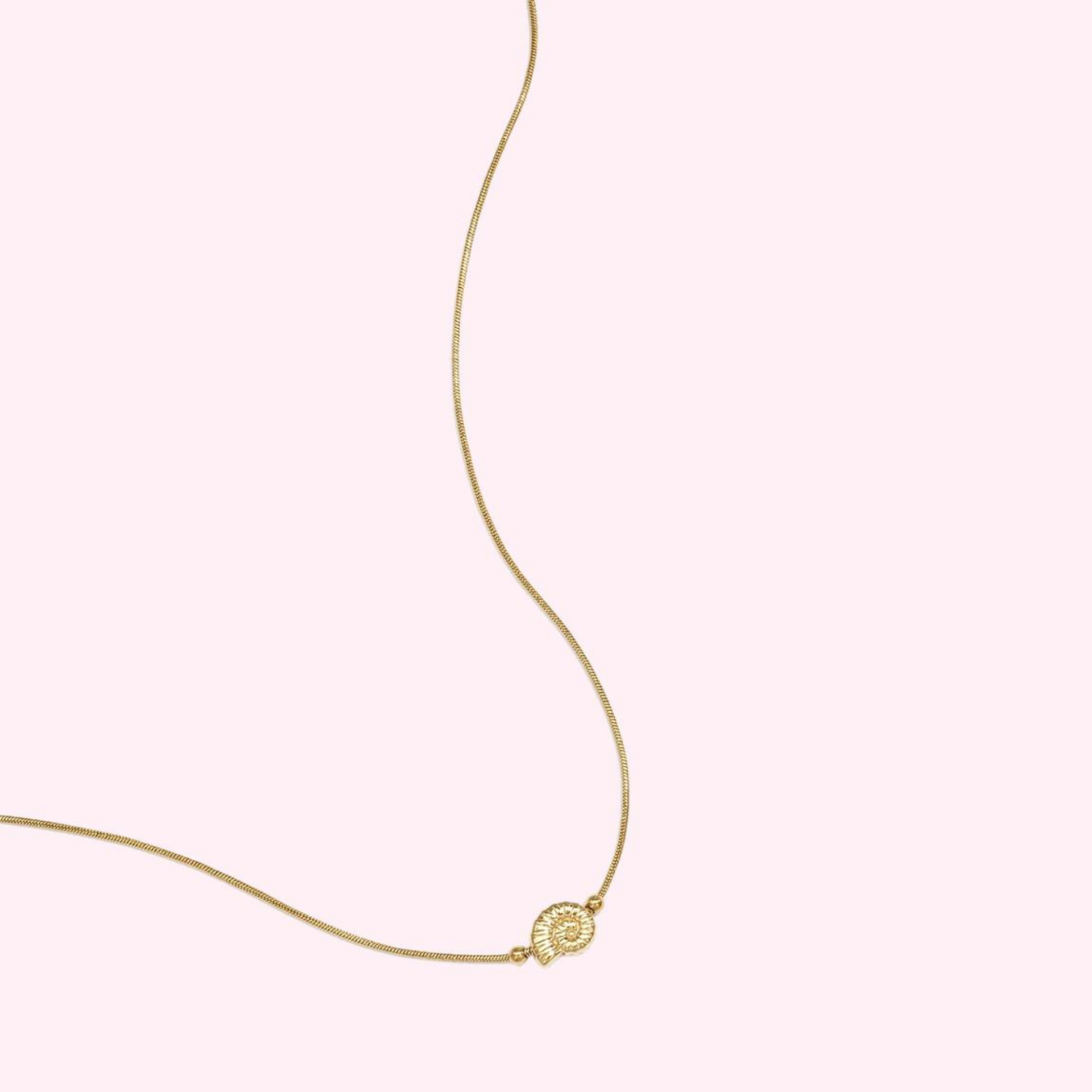 Golden Snail Necklace
