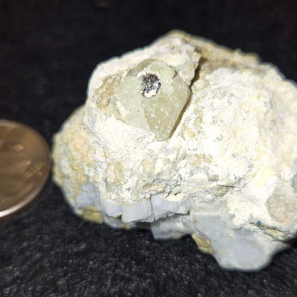 GG-2 Green Garnet specimen -  multiple natural green garnets in matrix.