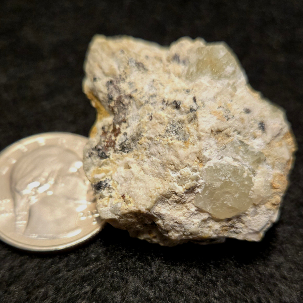 GG-1 Green Garnet specimen -  multiple natural green garnets in matrix.