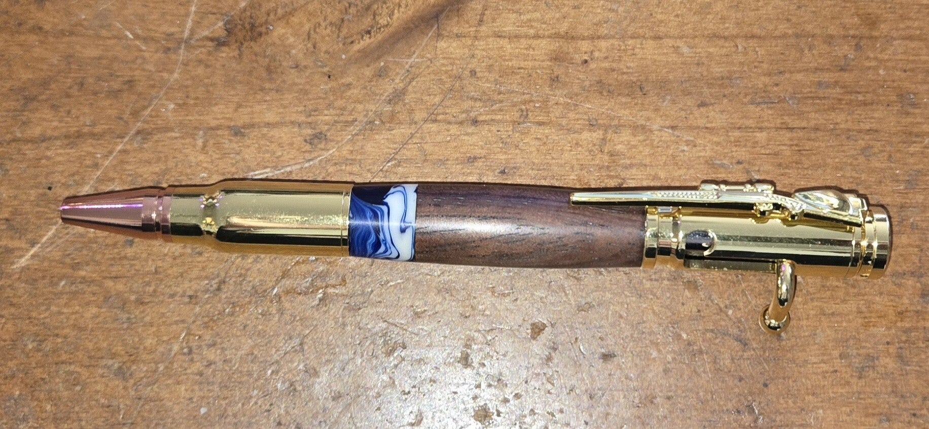 Bolt 1 , Black ink Bolt action hand made pen