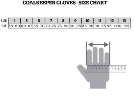 Sizing Guide Pro90 Goalkeeper Gloves
