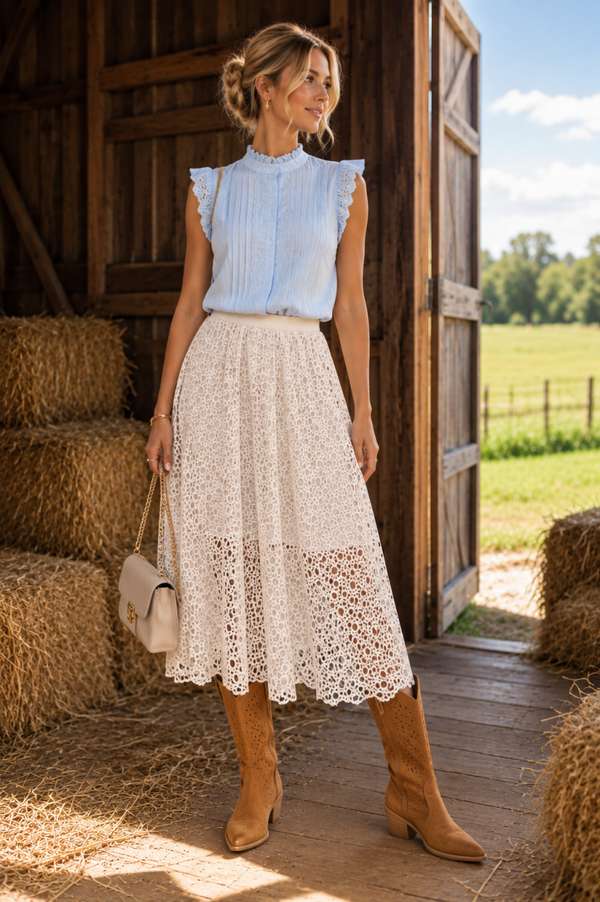 Sweet lace skirt