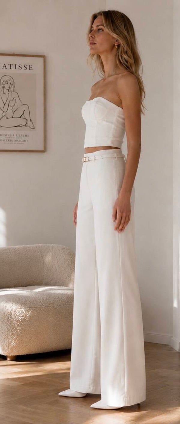 Last love broek, met riem.