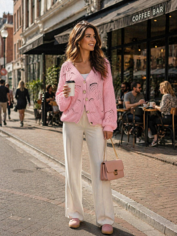 Cardigan, roze