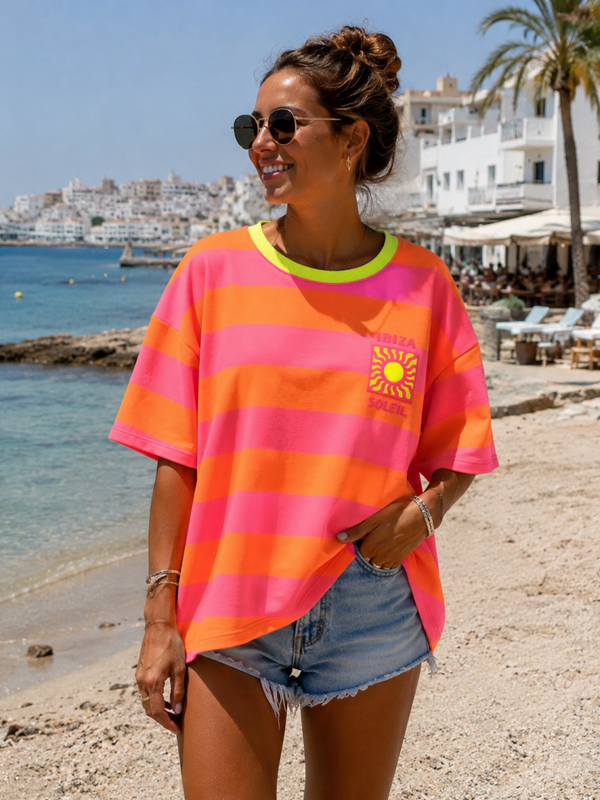 T-shirt “ibiza soleil” orange