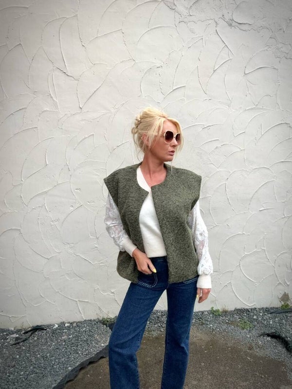 Mouwloze vest, groen