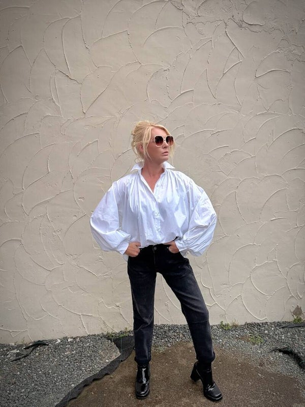 Oversized blouse, wit