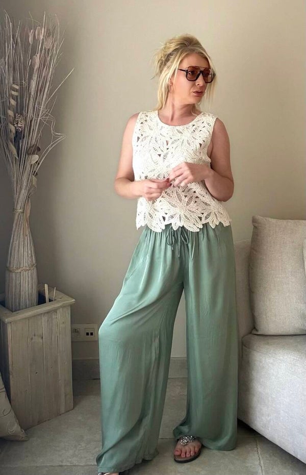 Riviera green broek