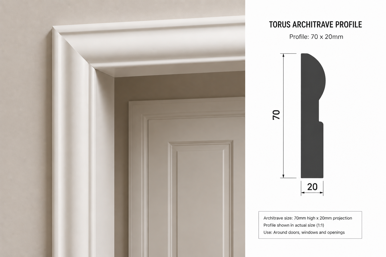 Torus MDF Architrave