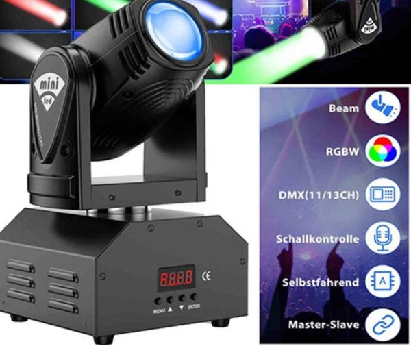 Set van 2 mini movingheads 2x100watt