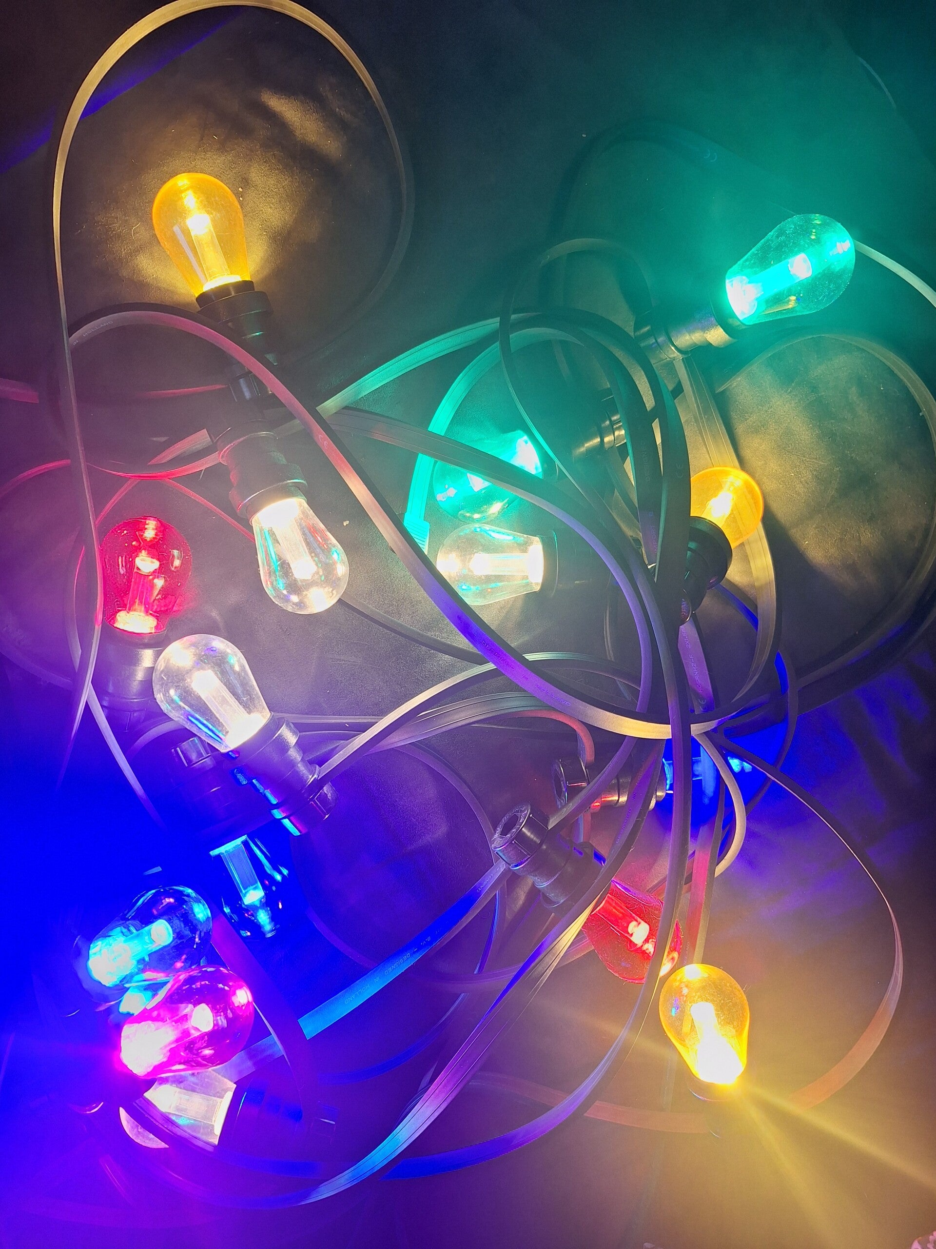 Prikkabel 15 meter thema (klassieke disco gloeilamp)