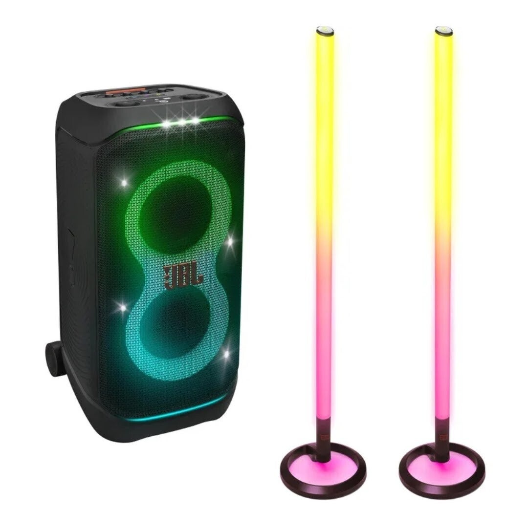 *nieuw*zomer actie! Jbl disco pakket/jbl320/jbl easysing mic 2x +2x partylight jbl