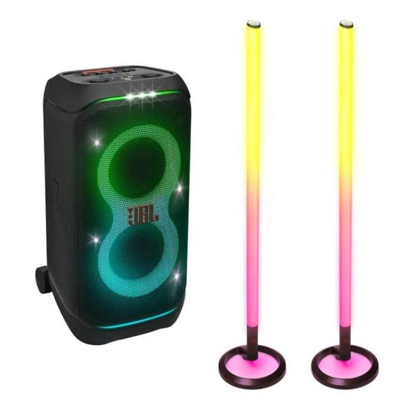 *nieuw*zomer actie! Jbl disco pakket/jbl320/jbl easysing mic 2x +2x partylight jbl