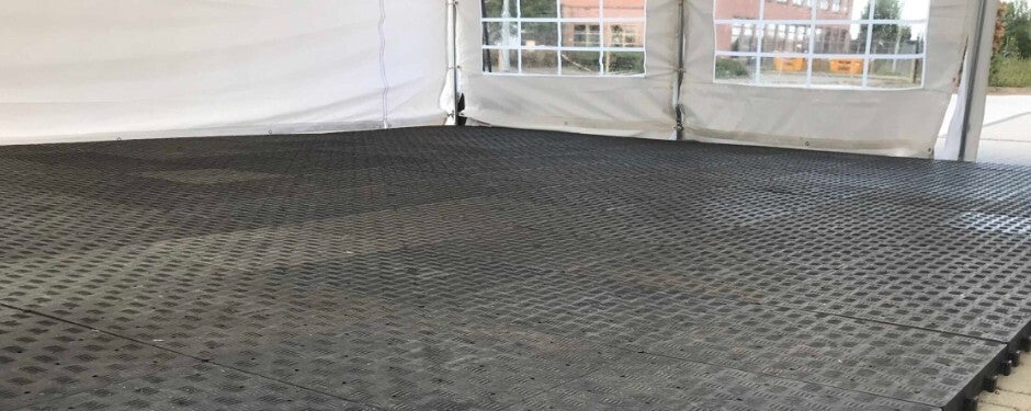 Leigro tentvloer/festival per 1m2(4 tegels)
