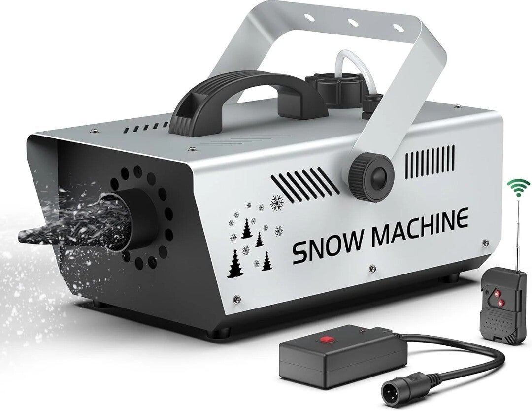 Sneeuw/schuim kanon 1000w instelbaar+remote incl 2 liter vloestof