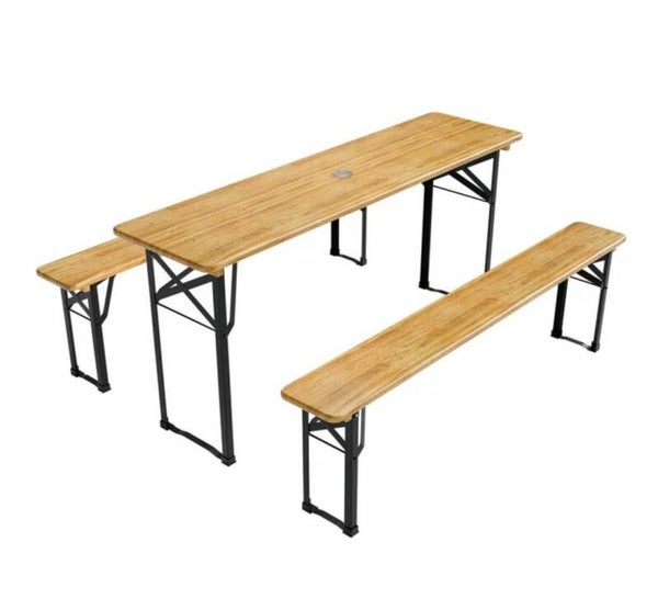 Biertafel / bierbank biertafelset - 3-delig - 170cm compact formaat)
