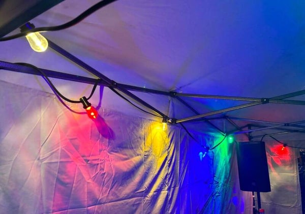 Prikkabel 15 meter thema (klassieke disco gloeilamp)