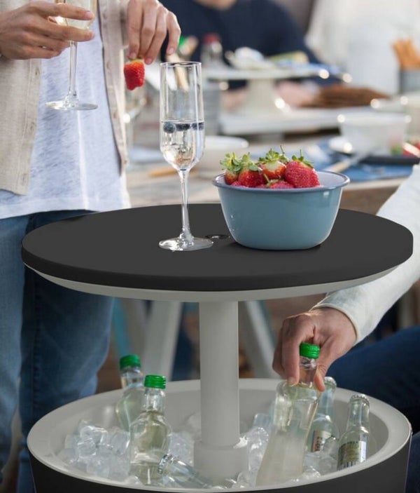 Coolbar Partytafel - 49,5x49,5x57cm-84.5cm - 30 L - Zwart