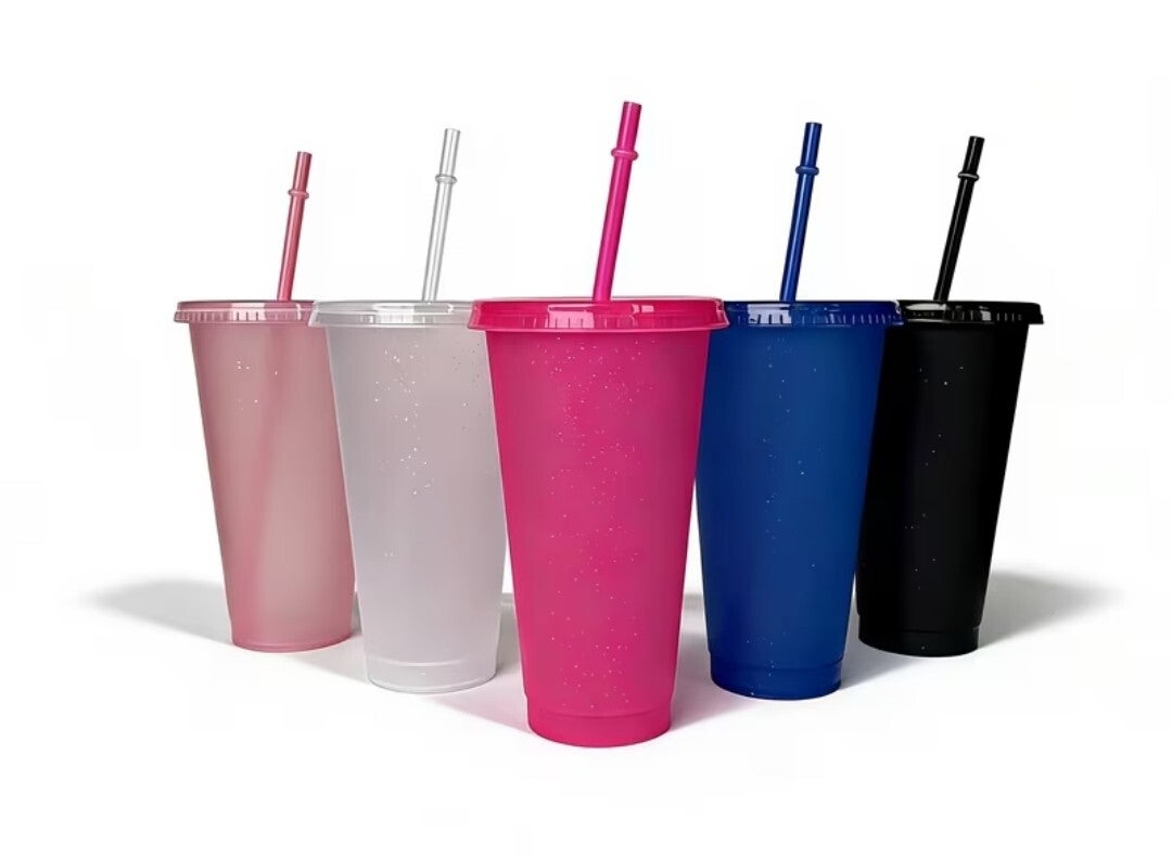 Hardplastic smoothie/milkshake/coctail bekers per 5