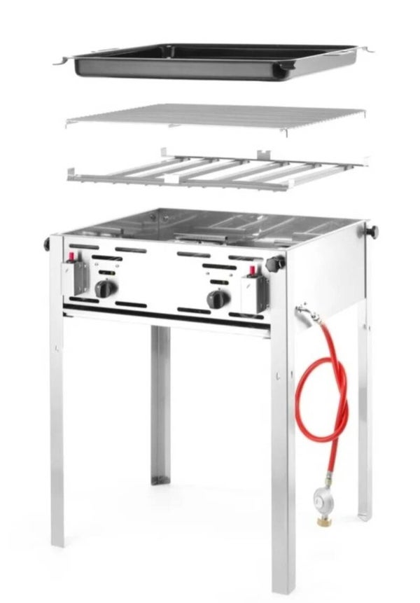 barbecue pakket 30 personen bbq-gasfles/tent/servies/
