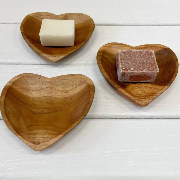 Schaaltje Hout Hartje Naturel