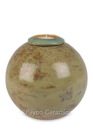 Urne uit de collectie Siena "Verde Antico met thee-lichthouder" UFCSIE-02