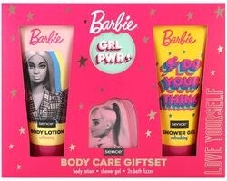 Lichaamsverzorging Geschenkset Barbie - 4-delig - Bodylotion, Douchegel, 2x Bad Bruisballen