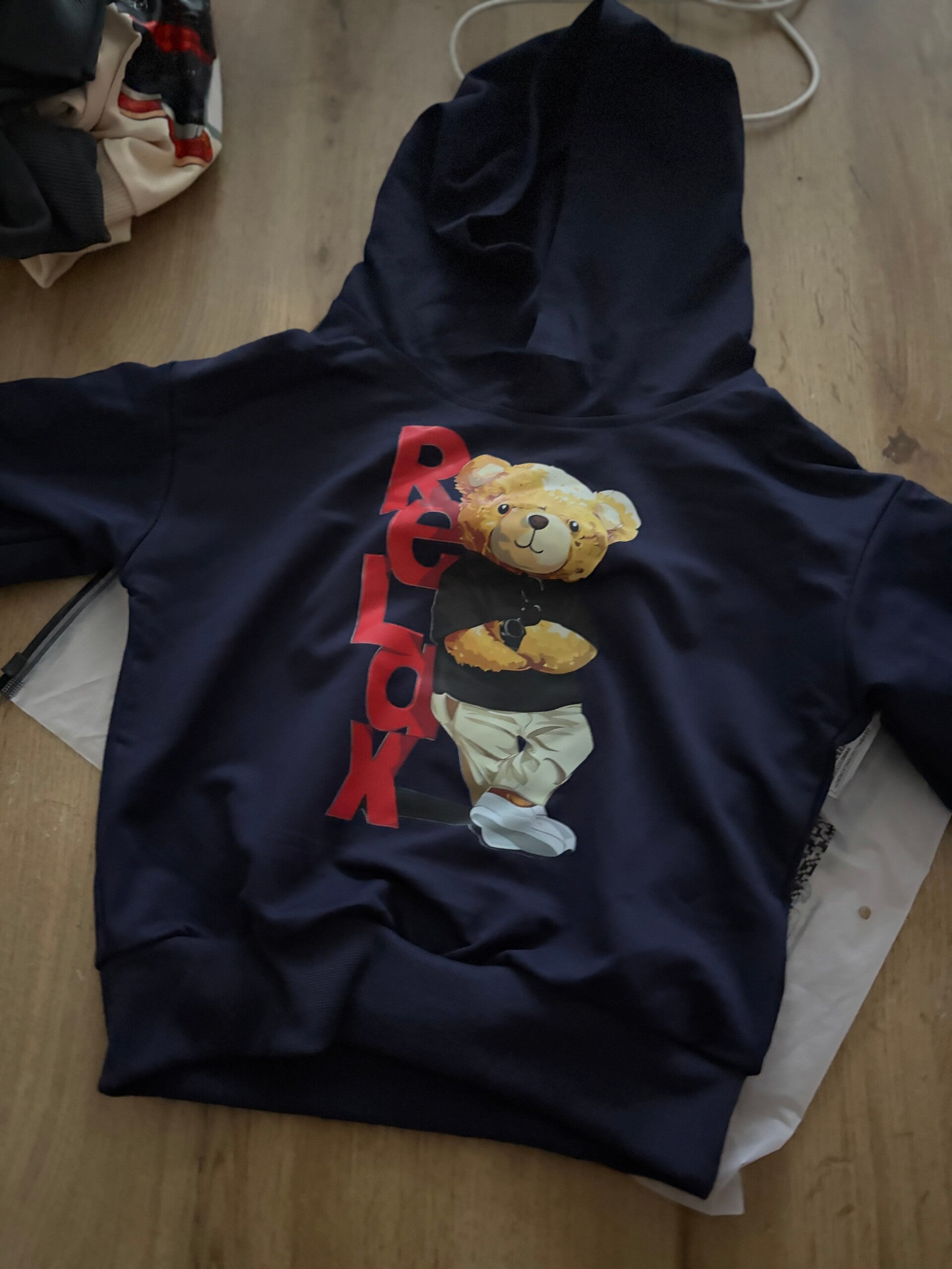 hoody donker blauw beer boxi