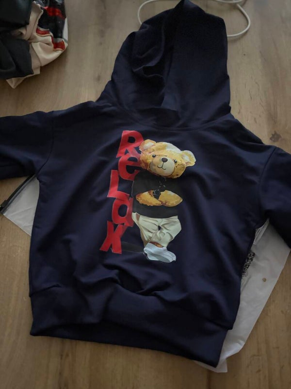 hoody donker blauw beer boxi
