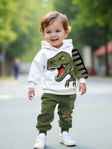 ubblio Babyjongen Losse Casual Cartoon Dier Schattige Stijl groen\blauw