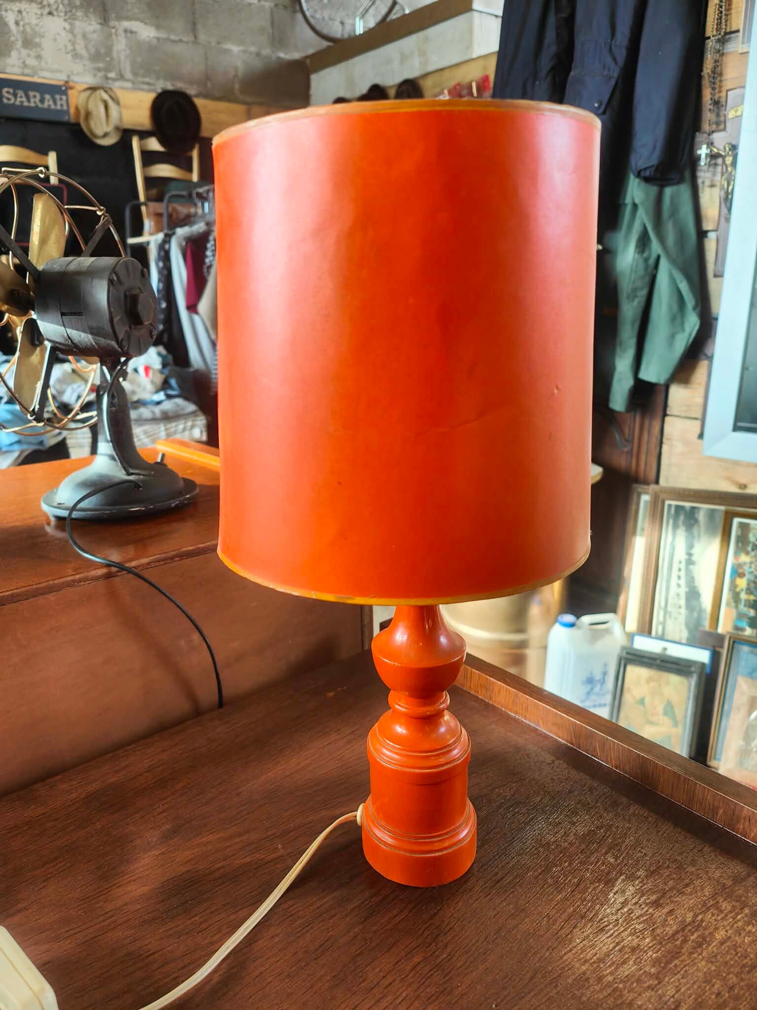 Lampe orange vintage