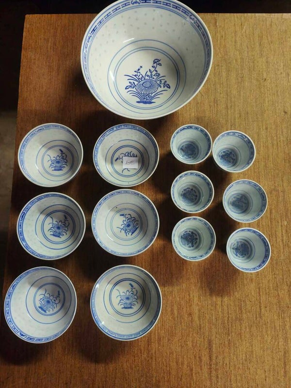 Lot : Saladier et bols chinois