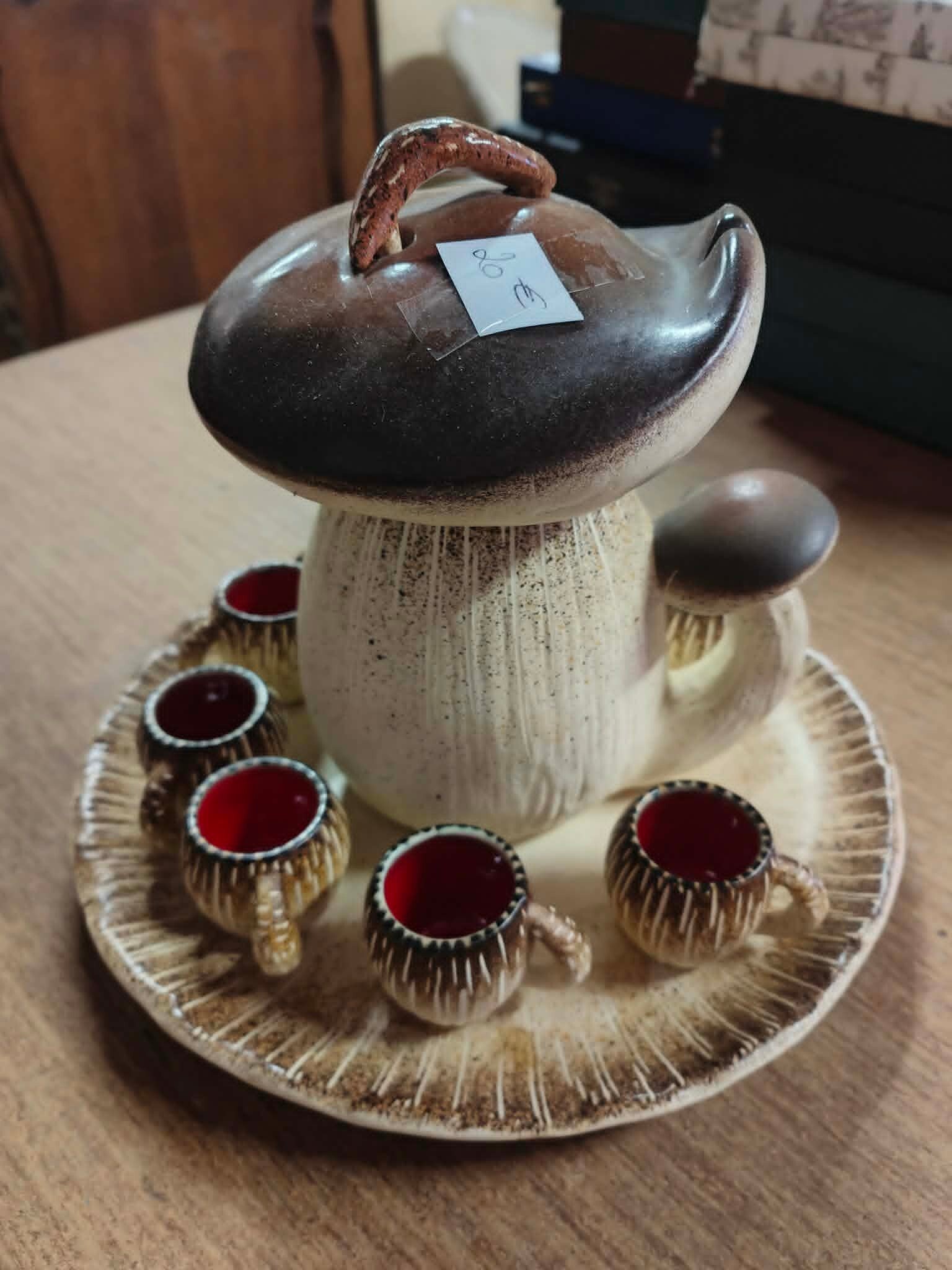 Service à liqueur - forme champignon