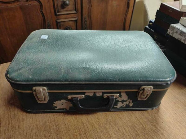 Valise déco vintage verte