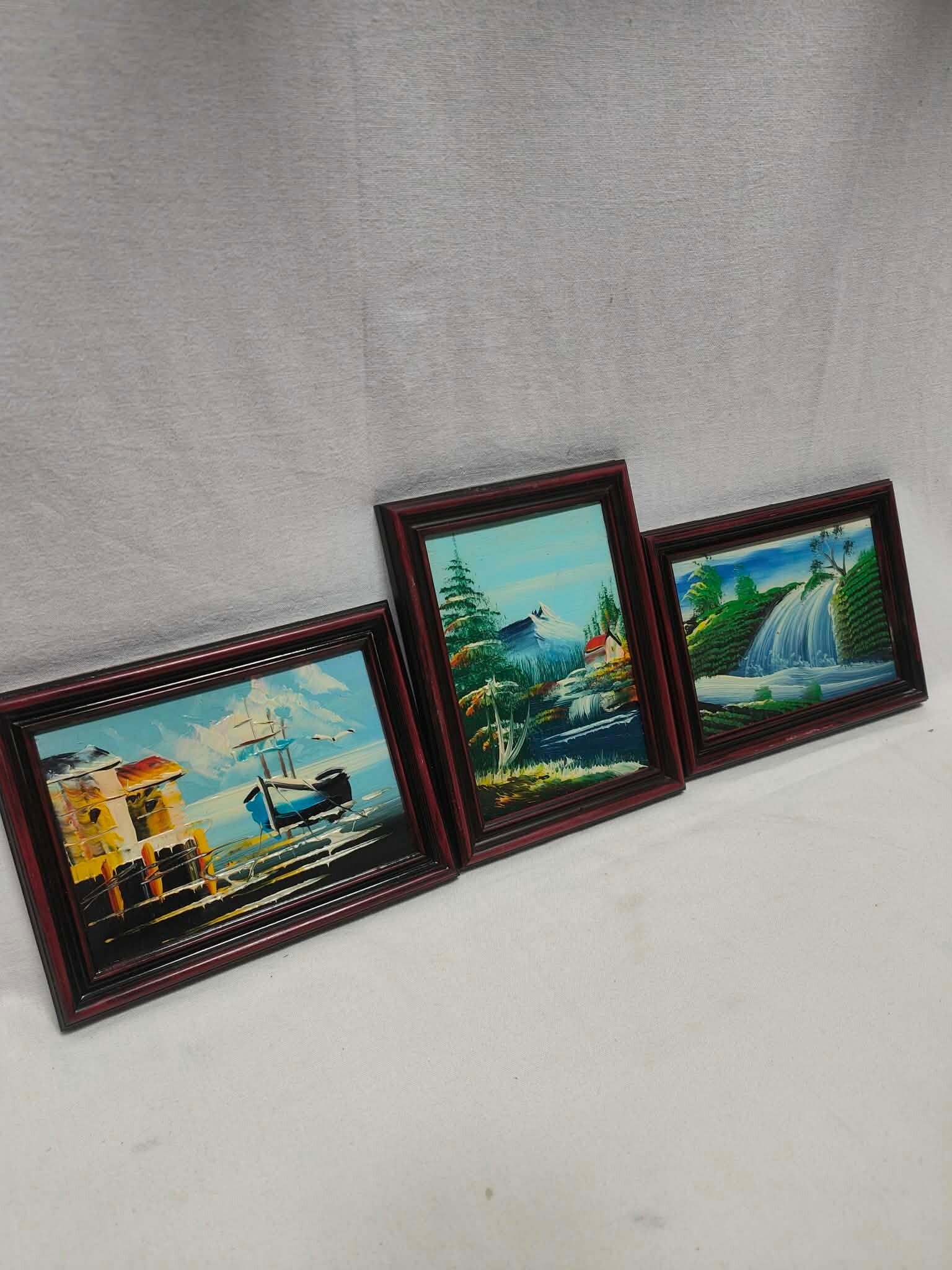 Lot de 3 petits tableaux