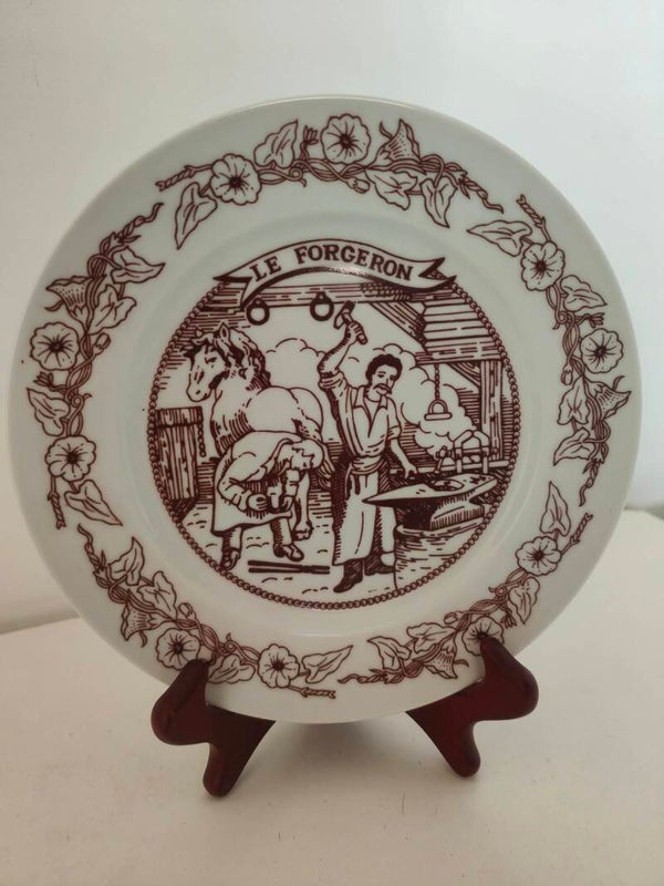 Assiette décorative - forgeron