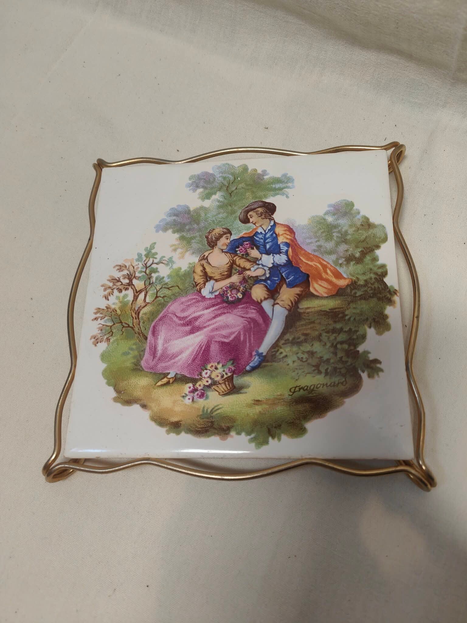 Dessous de plat faïence Fragonard