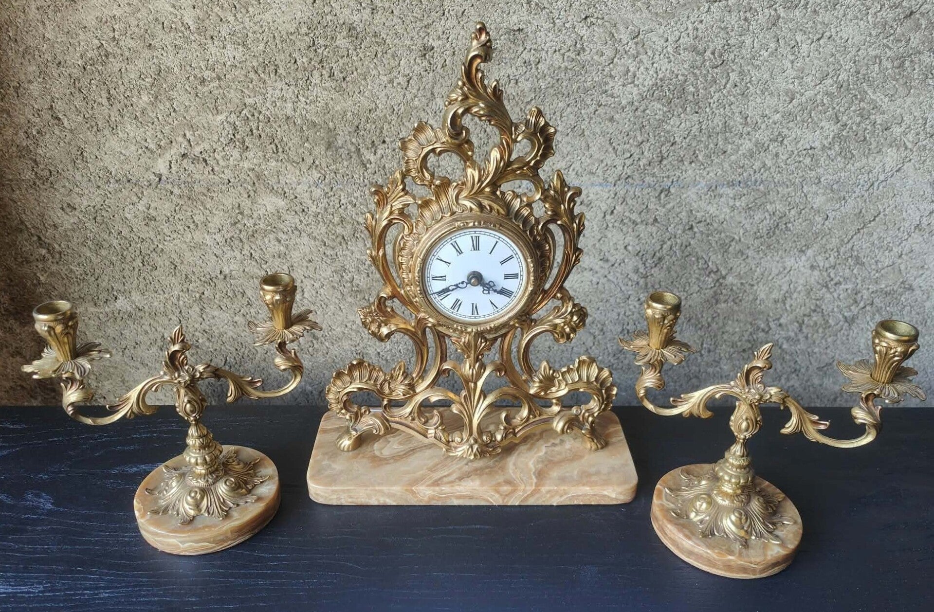 Garniture de cheminée - trois pièces