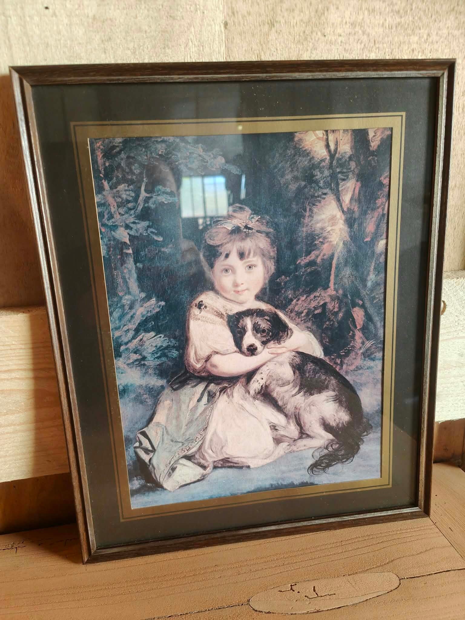 Tableau jeune fille - ancien